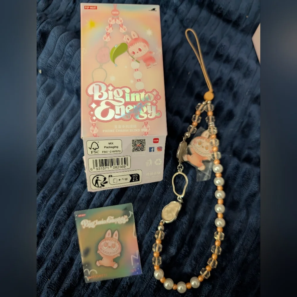 LABUBU big into energy Happiness phone charm new box opened Authentic